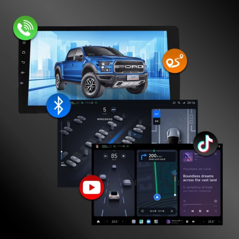 TERLARIS (Ada Kipas Pendingin) Head Unit Android 13 7/9/10 Inch 8+64GB ASERO | TV Mobil + WiFi + GPS + Kamera Mundur | Universal Double Din 12V