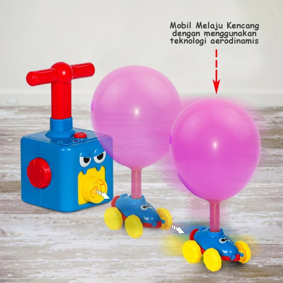 Jual Mainan Mobil Digerakkan Dengan Pompa Balon Balloon Car Mainan ...