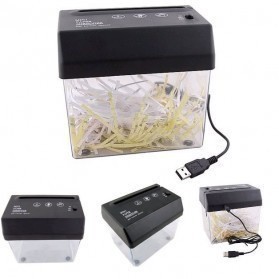 GROSIRUNIK99 Mini USB Paper Shredder with Letter Opener