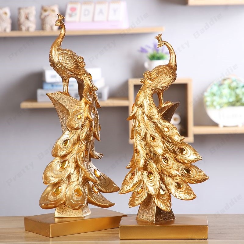 Dekorasi aksesoris rumah merak / kerajinan resin / ruang tamu kantor / hadiah pernikahan