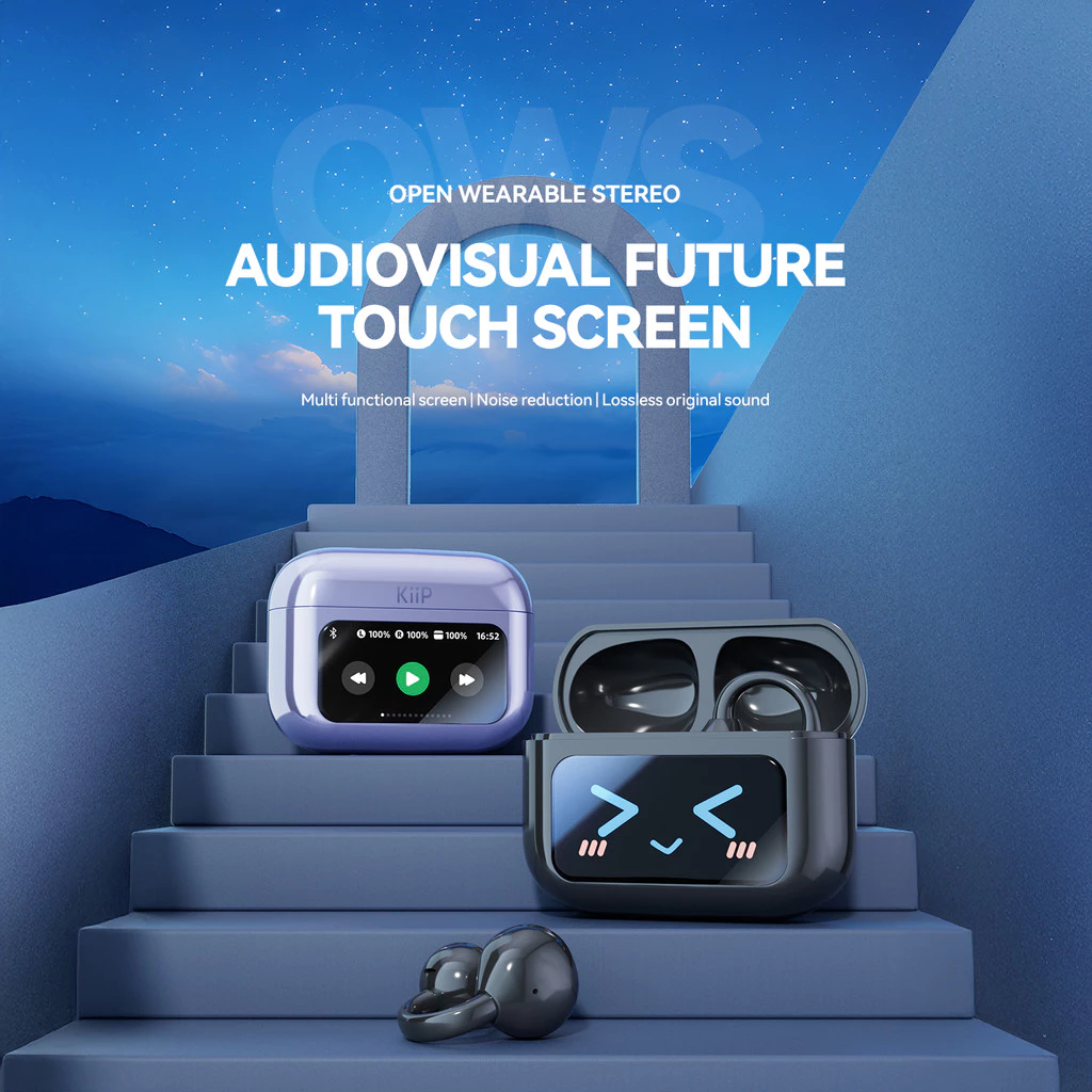 KiiP DTH18 OWS Earclips HiFi Tws Smart Screen Active Noise Reduction