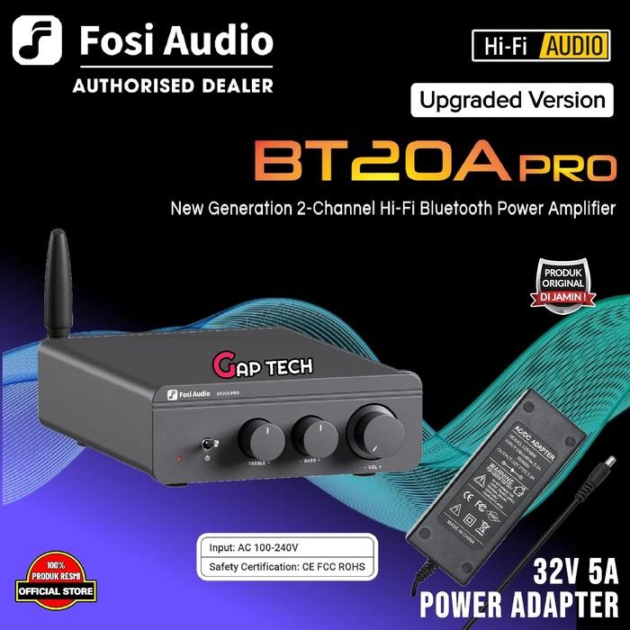 Jual Fosi Audio BT20A Pro 2-Channel Hi-Fi Bluetooth Power Amplifier ...