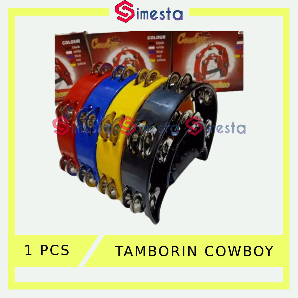 Jual Alat Musik Tamborin Cowboy Tambourine Kecrekan Tamborine Double ...