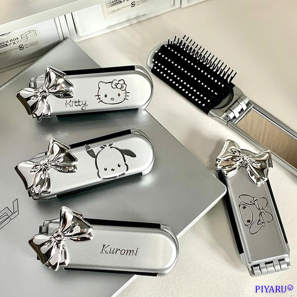Jual PIYARU COD Sisir Rambut Lipat Kaca Karakter Imut Sisir Lipat ...