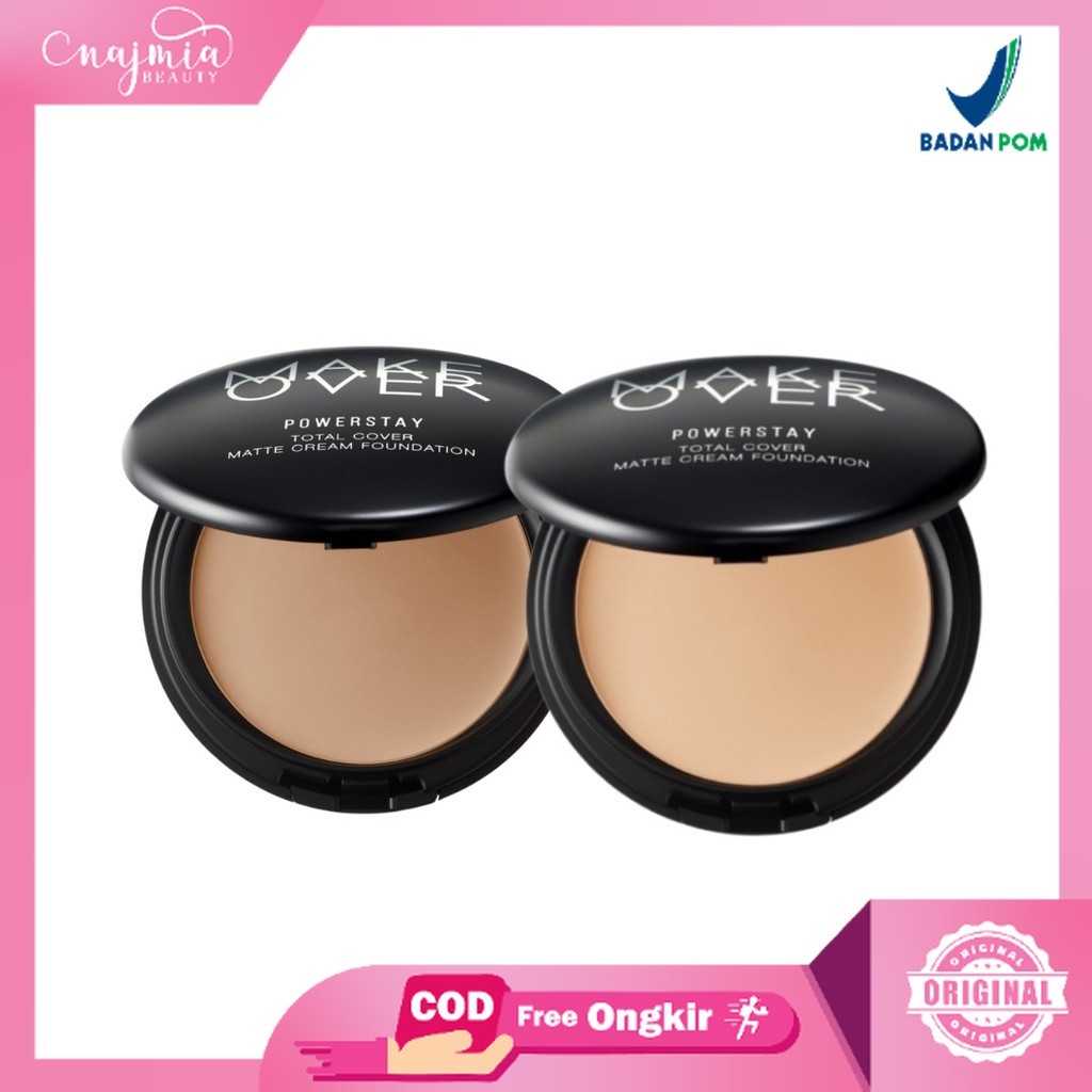 Jual Najmia (Beli 2 lbh murah) MAKE OVER Powerstay Total Cover Matte