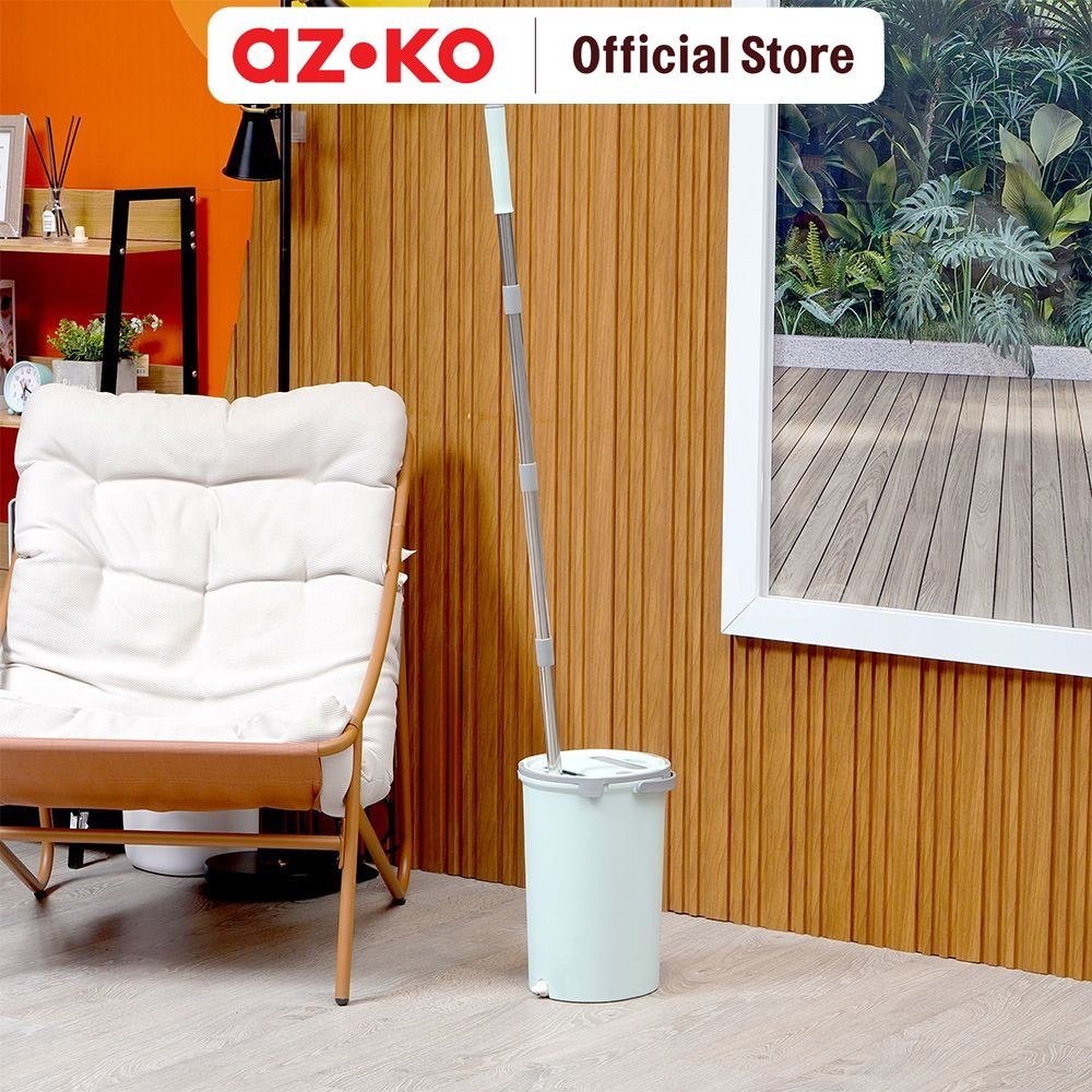 Jual AZKO Proclean Set Alat Pel Squeeze Dengan Ember Peras - Hijau Kain ...
