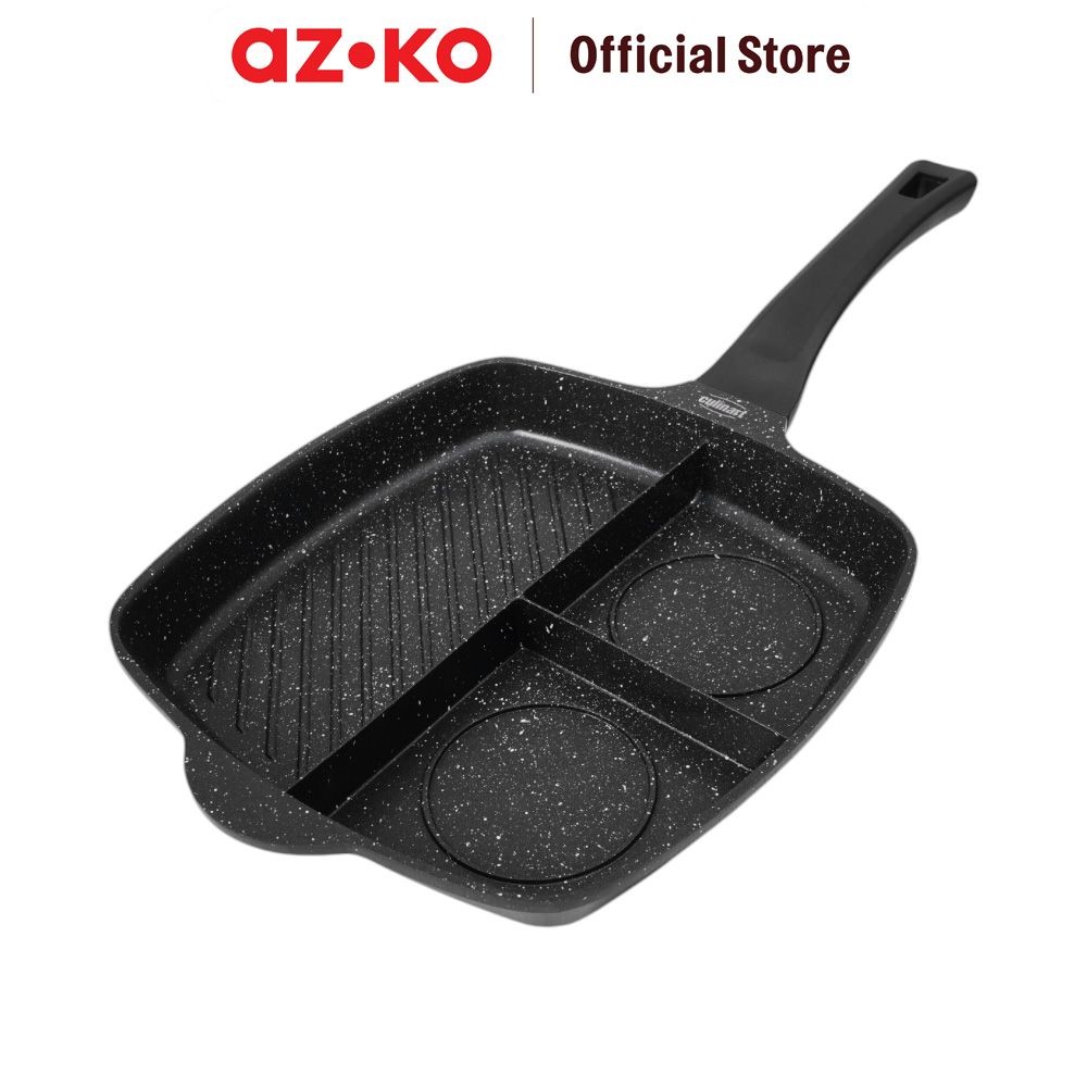 Jual AZKO Culinart 26 cm Wajan Penggorengan 3 In 1 - Hitam Frypan Pan ...