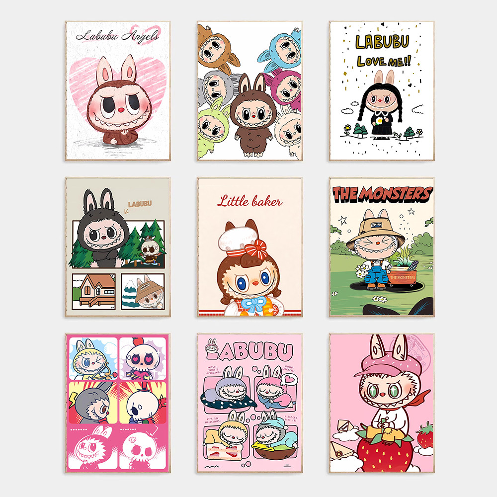Jual Farm Life Fruits and Desserts Labubu The Monster Posters Cute ...