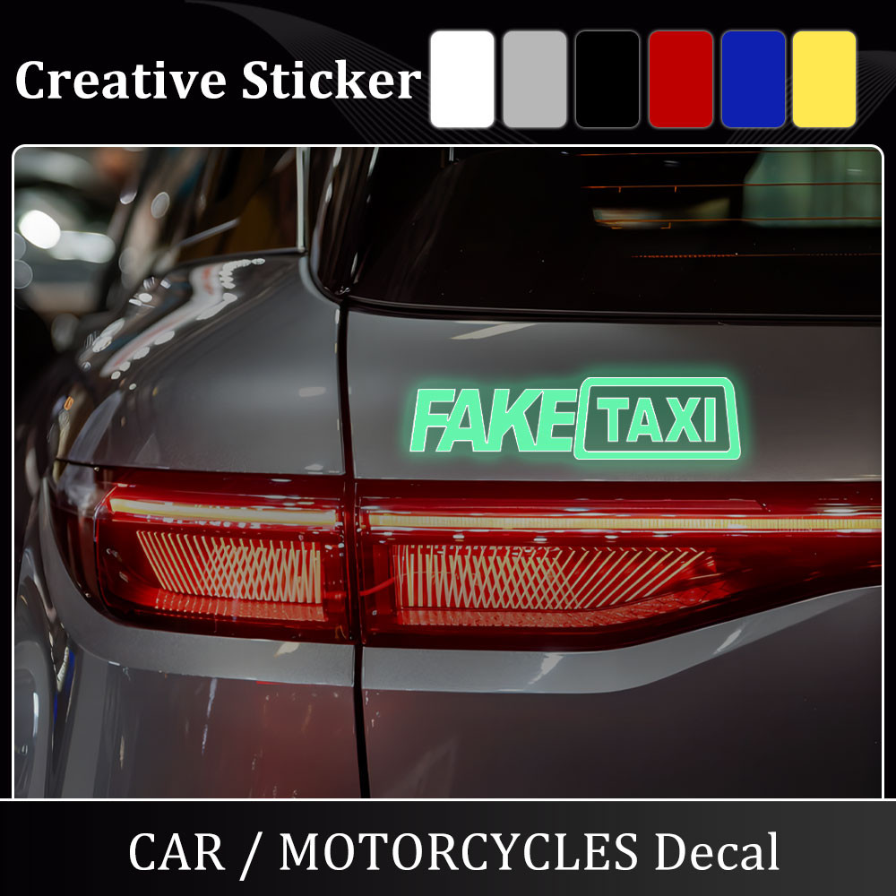 Jual Stiker Mobil custom Keren FAKE TAXI Reflective Car Sticker Self ...