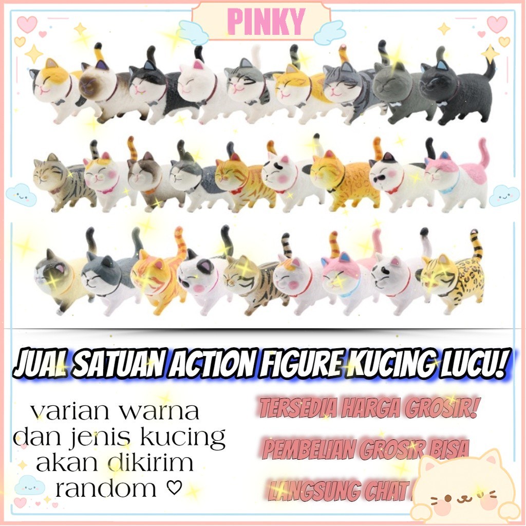 Jual ACTION FIGURE KUCING MINI / MINIATUR KUCING MINI | Shopee Indonesia