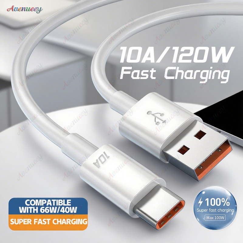 Jual Kabel Data Type-C 10A 120W Fast Charging Flash Cable USB 25CM/1M/1 ...