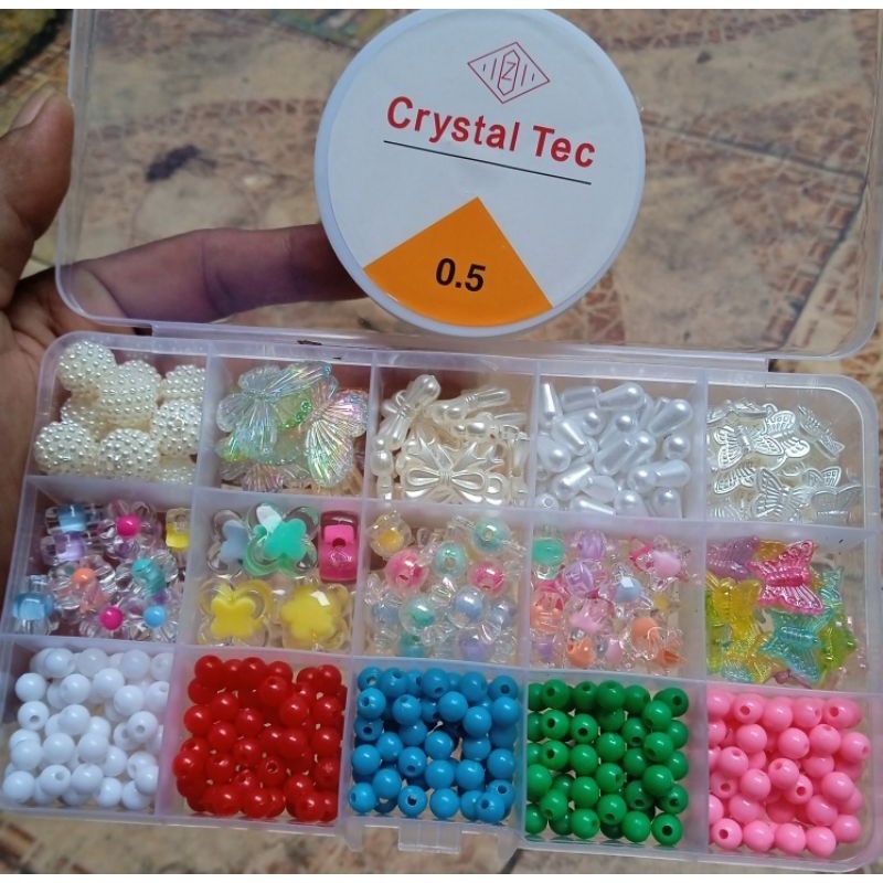 Jual Cod Manik shop 1Box Manik Susu Manik Topiing 15 Warna (Bonus ...