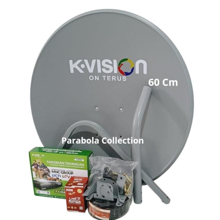 Jual Parabola Kvision 60 cm Full Set + 1 Pcs Receiver Kvision Bromo ...