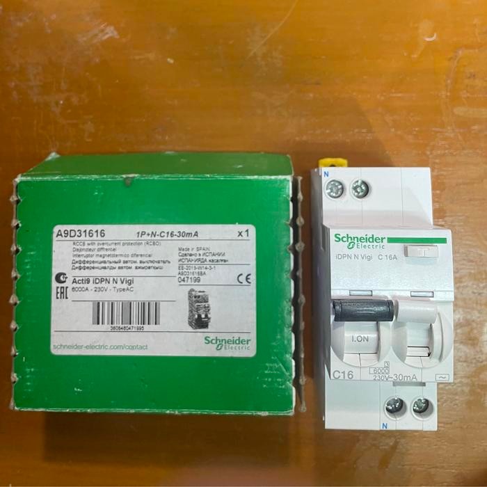 Jual SCHNEIDER RCBO IDPN VIGI 16A 1P+N 30mA A9D31616 | Shopee Indonesia