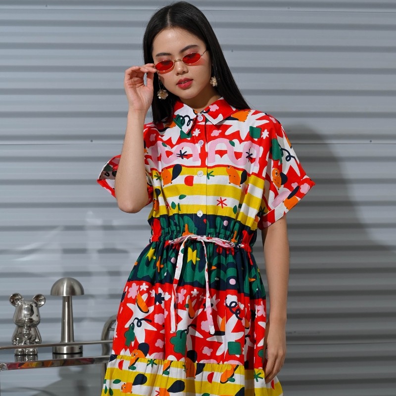 Jual RUKA DRESS - BEAVER - COTTON TREE - DRESS | Shopee Indonesia