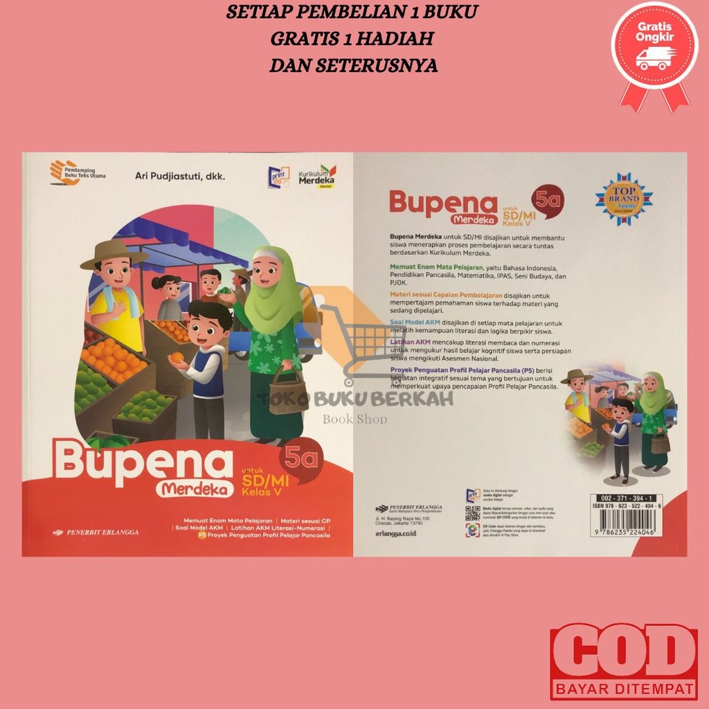 Jual Buku Bupena Revisi Kelas 5 Jilid 5A 5B 5C 5D SD/MI Kurikulum ...