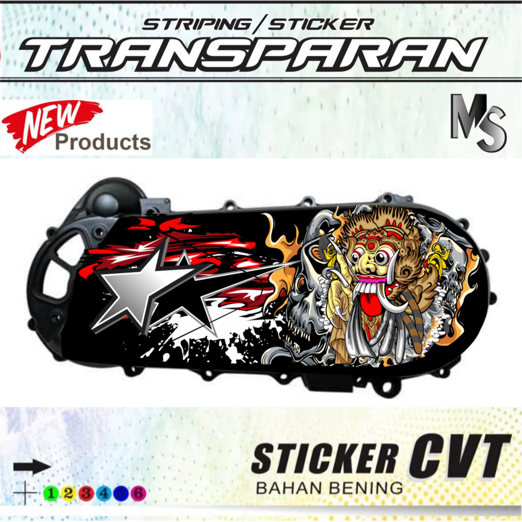 Jual STIKER transparan CVT MOTIF BINTANG STAR DLL GRADASI KZR GEN 1/2 ...