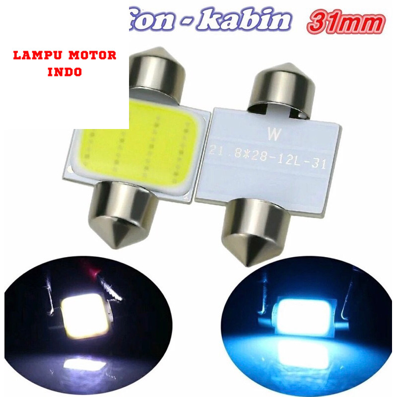 Lampu LED Plafon Kabin Mobil 31mm 36mm 39mm 41mm COB 12 Volt Per 1 Pcs