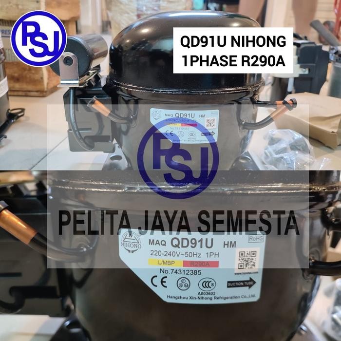 Jual Kompresor Nihong QD91U / Compressor Kulkas QD91U / R290 / Nihong ...