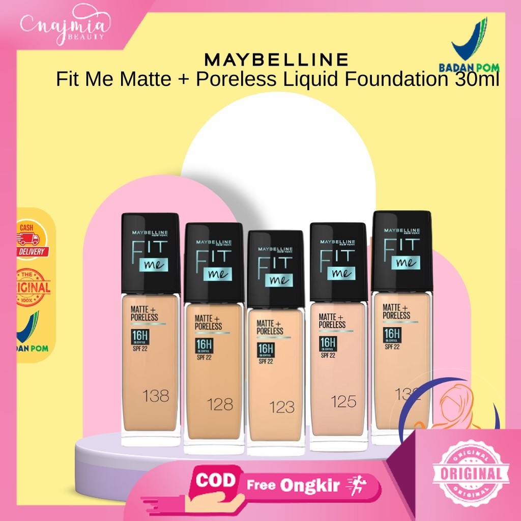 Jual Najmia 2 (Beli 2 lbh murah) Maybelline Fit Me Matte + Poreless