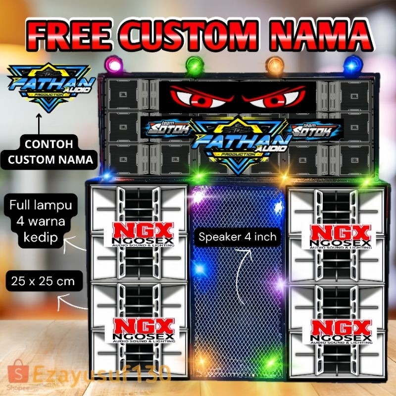 Jual MINIATUR SOUND FREE CUSTOM NAMA (speaker 4 & 2 inch) | Shopee ...