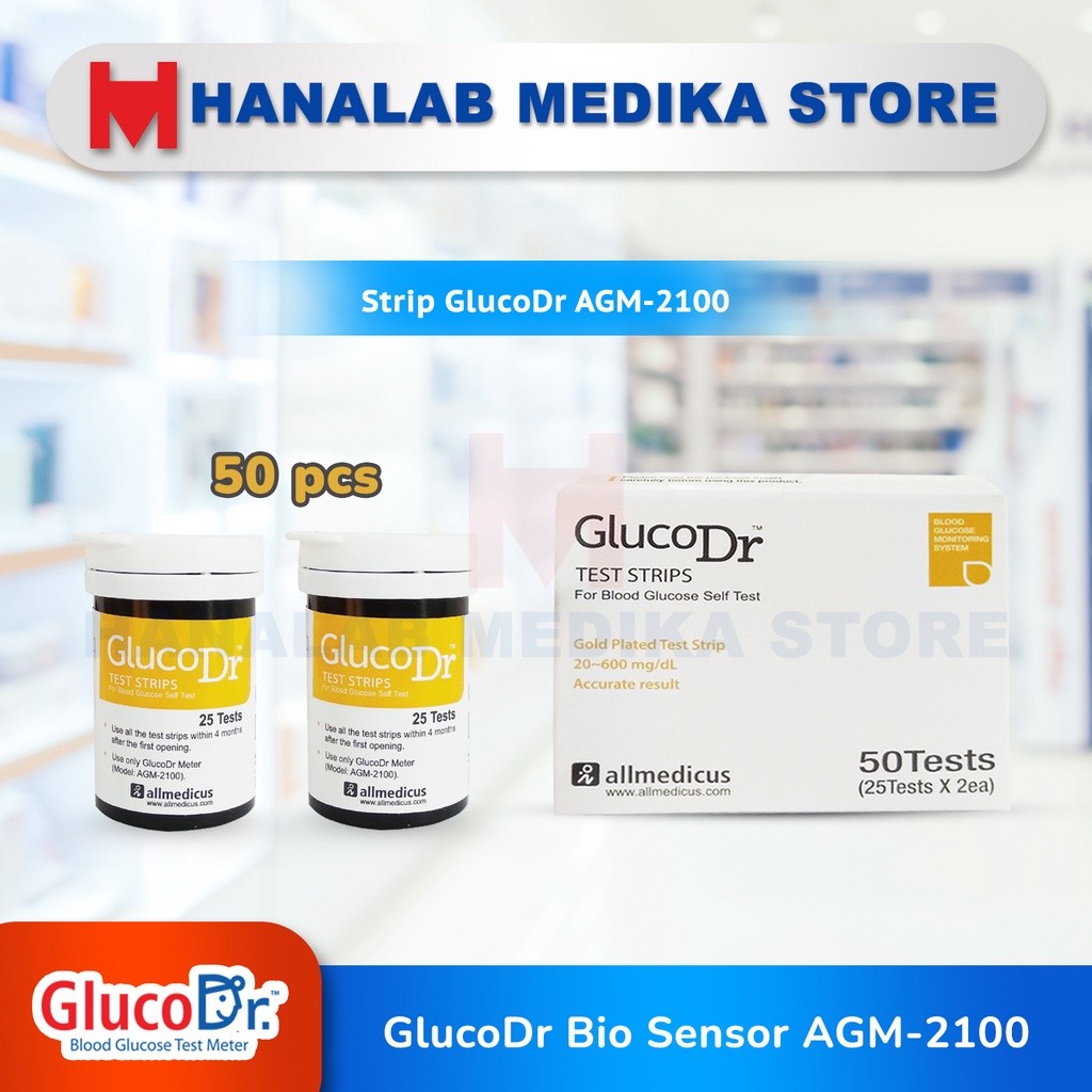 Jual Gluco Dr Biosensor Strip Code 8 EXP 2026-06 / Strip Gluco Dr ...