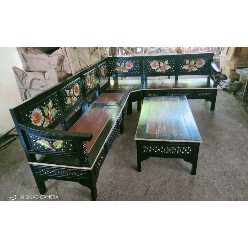 Jual Furniture Kursi Sofa Tamu Model Sudut Minimalis Kursi Jati