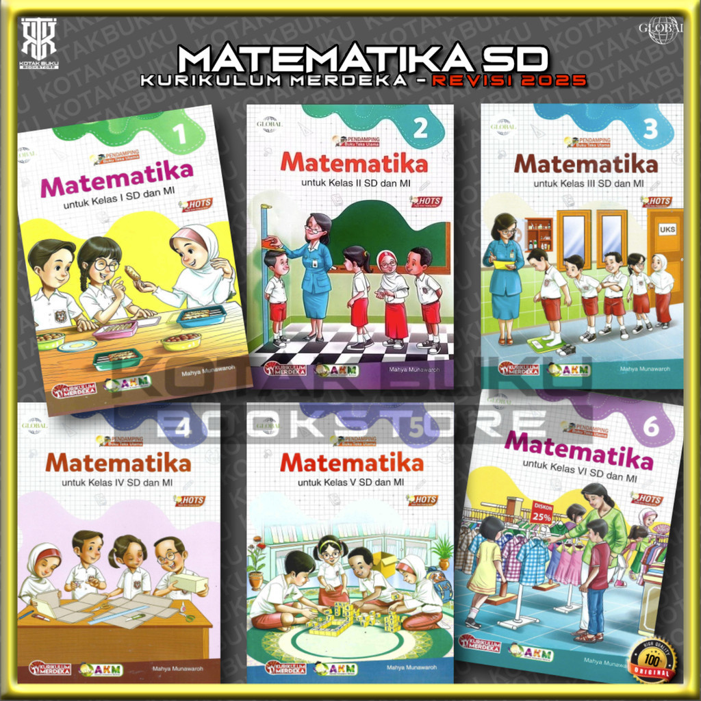 Jual Buku Matematika Kelas 1 2 3 4 5 6 SD Kurikulum Merdeka / Global ...