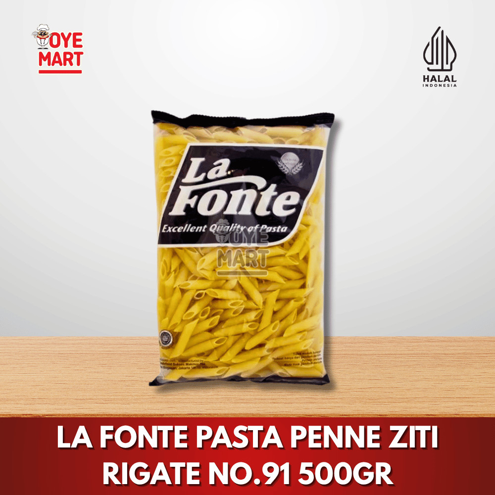 Jual LA FONTE PASTA PENNE ZITI RIGATE NO.91 500GR / PASTA | Shopee ...