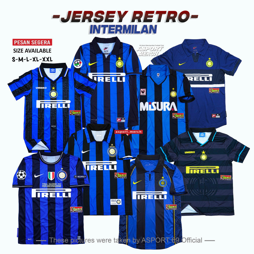 Jual INTER RETRO JERSEY BOLA KOLEKSI RETRO INTER HOME AWAY THIRD RETRO ...