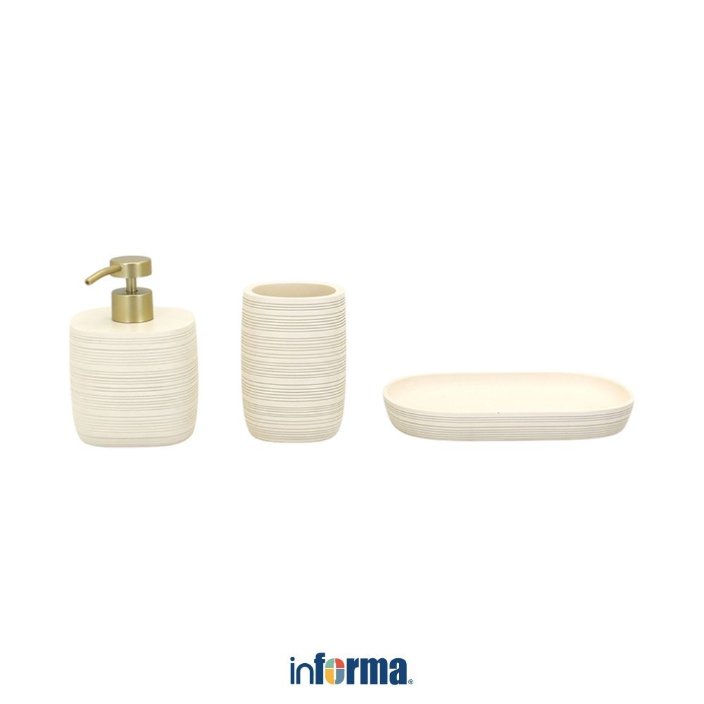 Jual Informa Set 3 Pcs Raelyn Perlengkapan Kamar Mandi - Gold Liquid ...