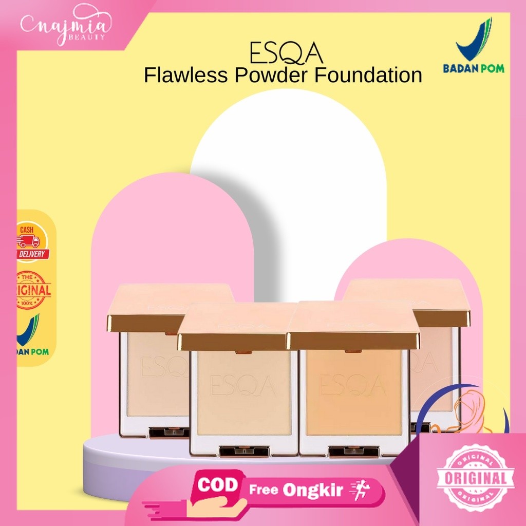 Jual Najmia 2 (Beli 2 lbh murah) Esqa Flawless Powder Foundation