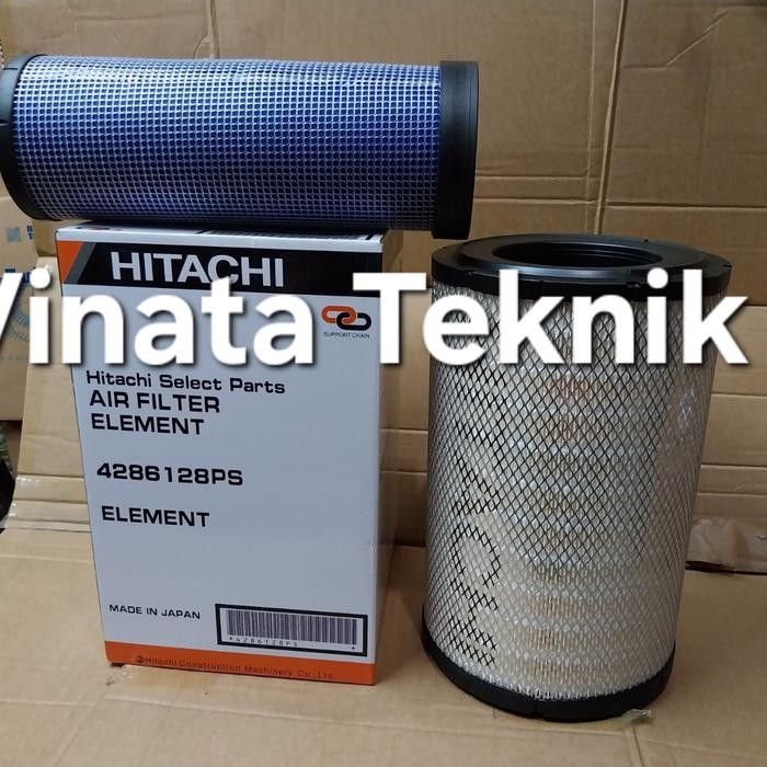 Jual Air Cleaner Filter Hawa HITACHI 4286128 / 4286130 ( Set = 2 pcs ...