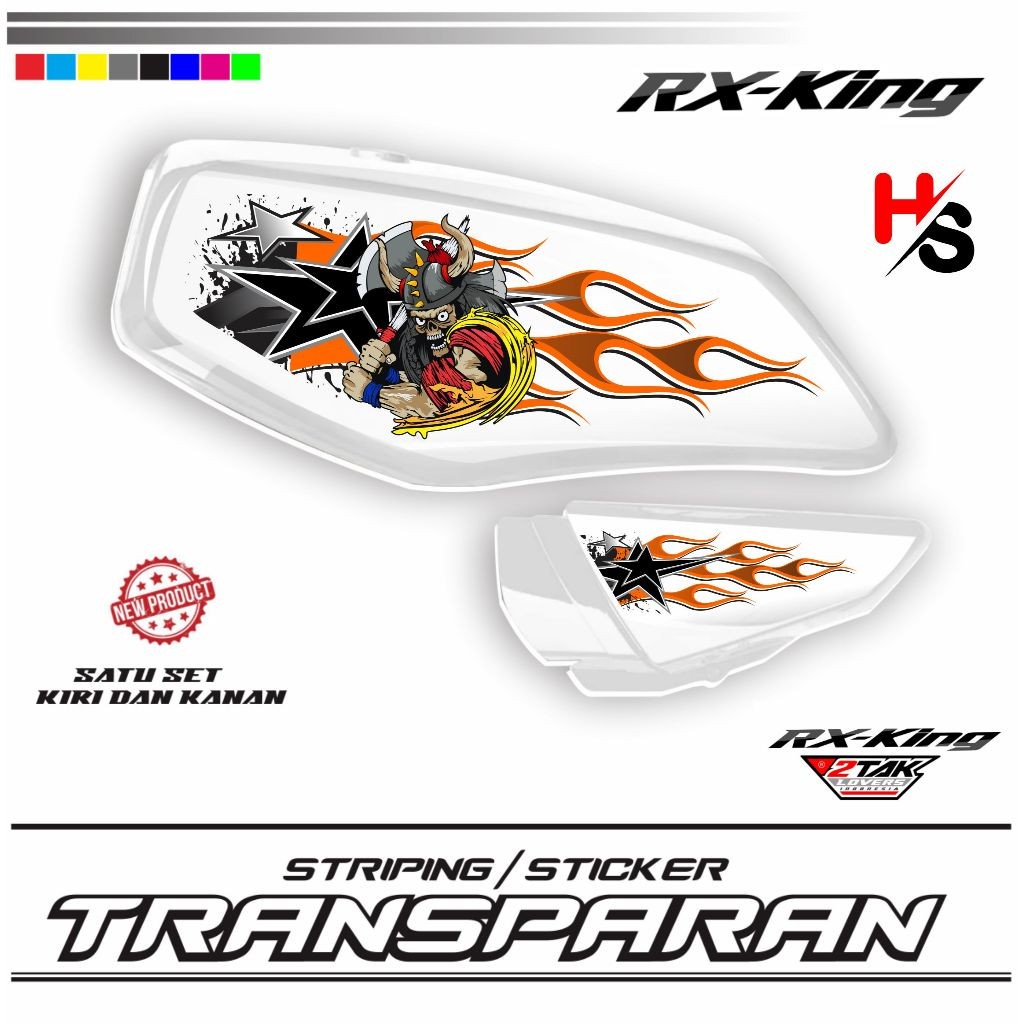 Jual STICKER STRIPING TRANSPARAN YAMAHA RX KING MOTIF TERBARU VARIASI ...