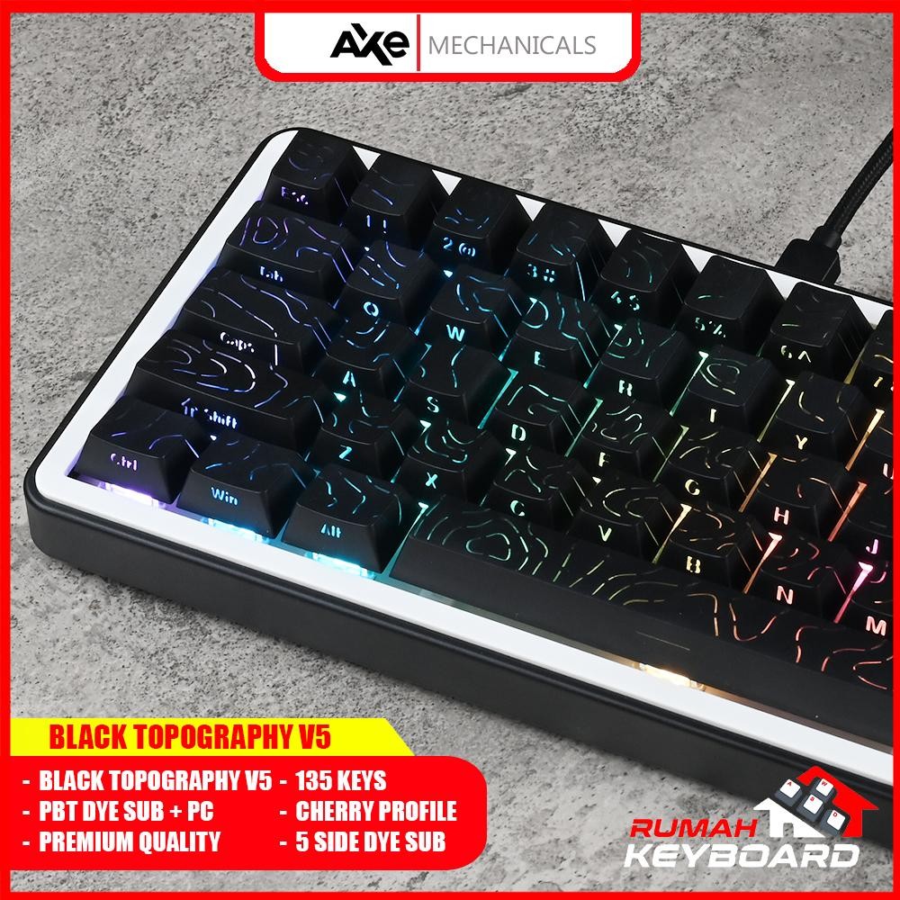 Jual AXE MECHANICALS - TOPOGRAPHY V5 - CHERRY - PBT - RGB Shine Through ...