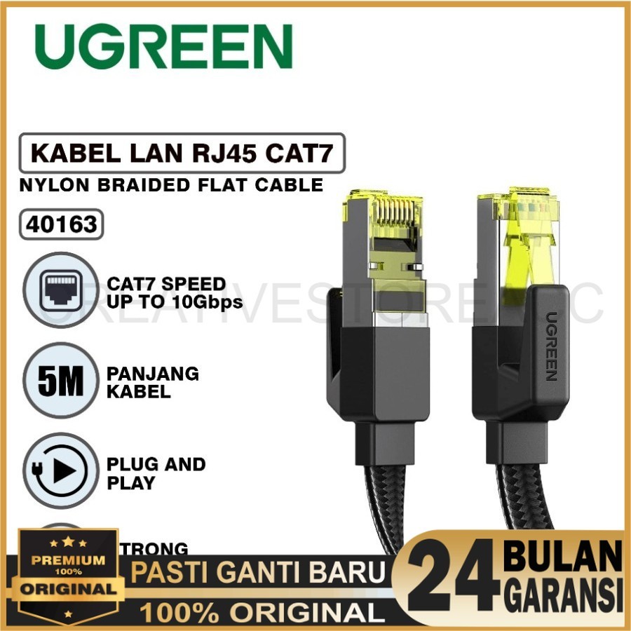 Jual UGREEN Kabel Lan Cat7 Rj45 10Gbps NW106 SSTP - Kabel LAN RJ45 ...