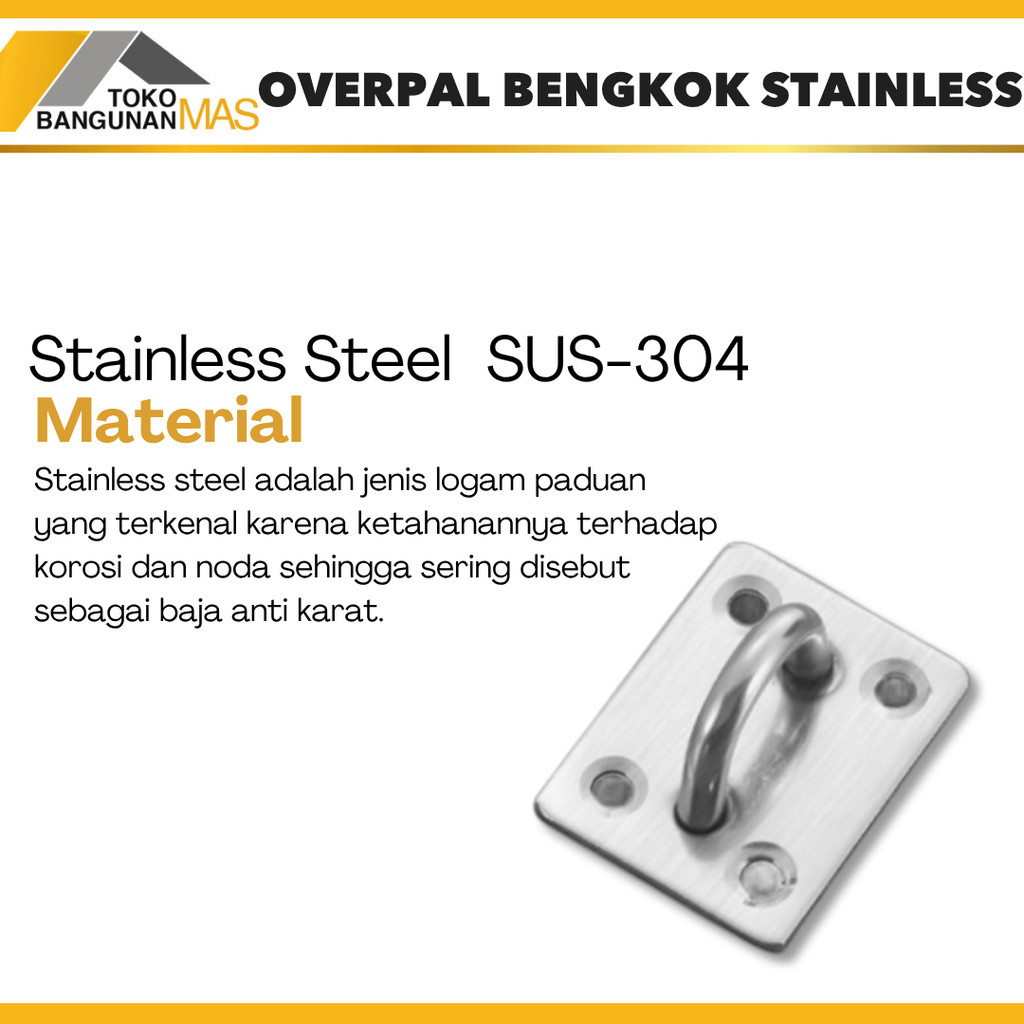 Jual Overpal Tebal Lurus Stainless SUS 304 Overpal Cantolan Gembok SUS ...