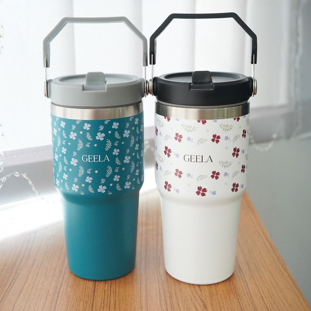 Jual Geela Official - Tumbler Stainless Steel Handle 2in1 600ml ...