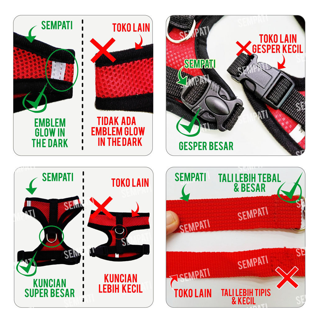 Jual SEMPATI ROMPI KUCING HARNESS + TALI TUNTUN ROMPI BAJU KUCING ...