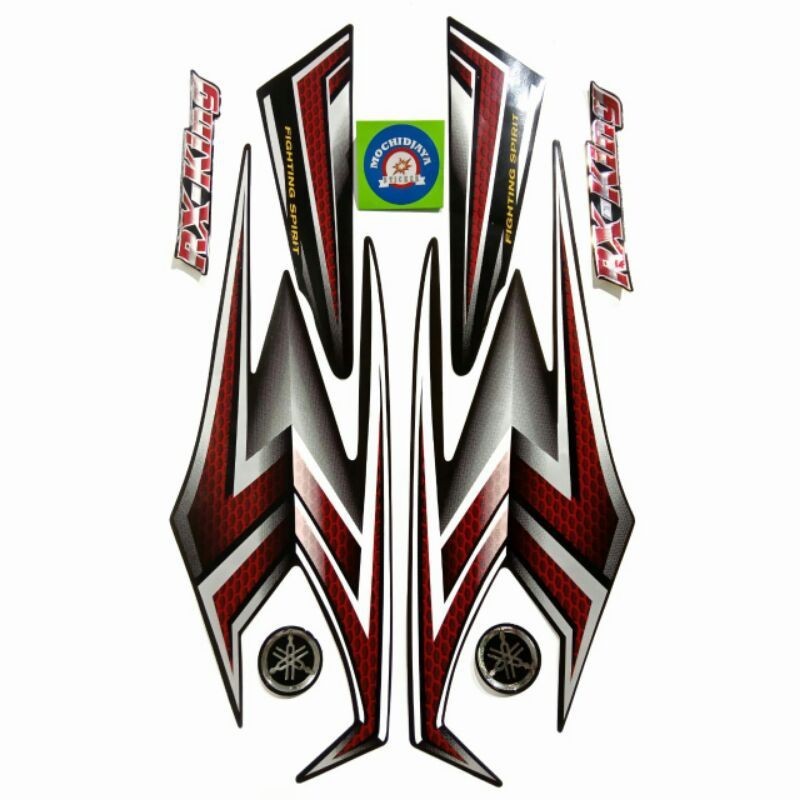 Jual Striping Rx King 2004 Warna Merah Satu Set Emblem Rx King Terlaris ...