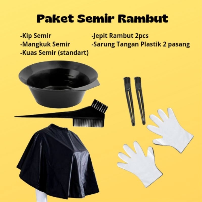 Jual Paket Peralatan Alat Semir Rambut Pria Wanita Alat Semir Rambut 1 ...