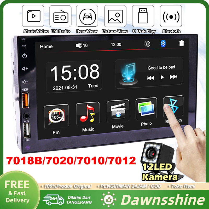 COD 7020 7018B Head Unit Double Din 7 Inch Bluetooth Audio Car MP5 Player  Touch Screen Radio LED