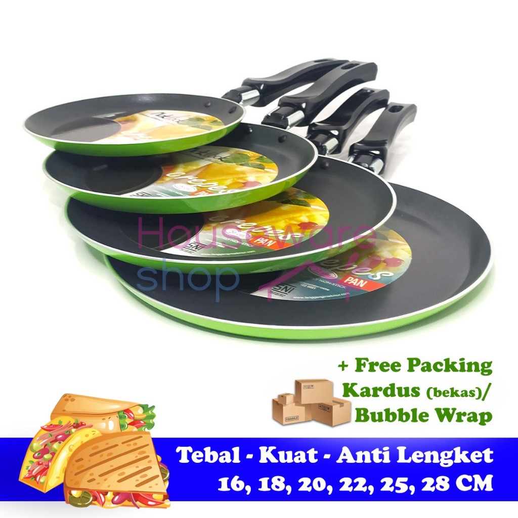 Jual Ready Crepes Pan / Wajan Teflon Risol Datar / Crepes Maker 16CM ...