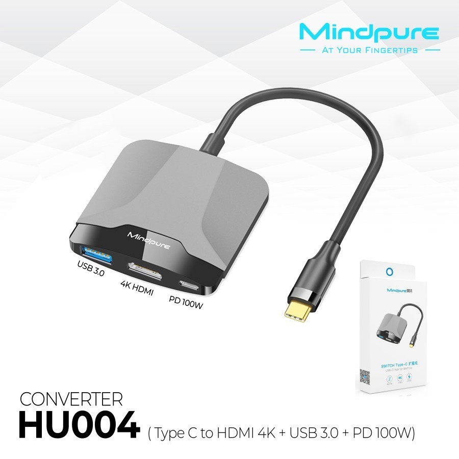 Jual Mindpure Switch Docking Station 4K HU004 Type-C to USB 3.0 + HDMI ...