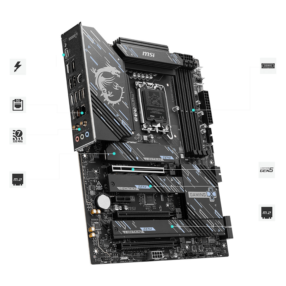 MSI Motherboard Z890 GAMING PLUS WIFI – DDR5, PCIe WiFi 7, Intel 14th  Gen, Gaming Streaming