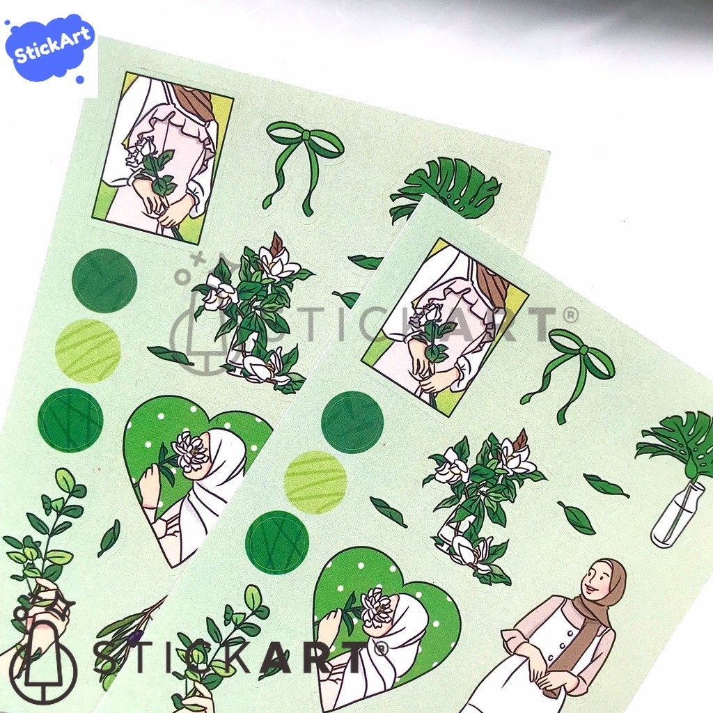 Jual [STICKART] Hijab Sticker Sheet Ver.05/ Aesthetic Sticker/ Stiker ...
