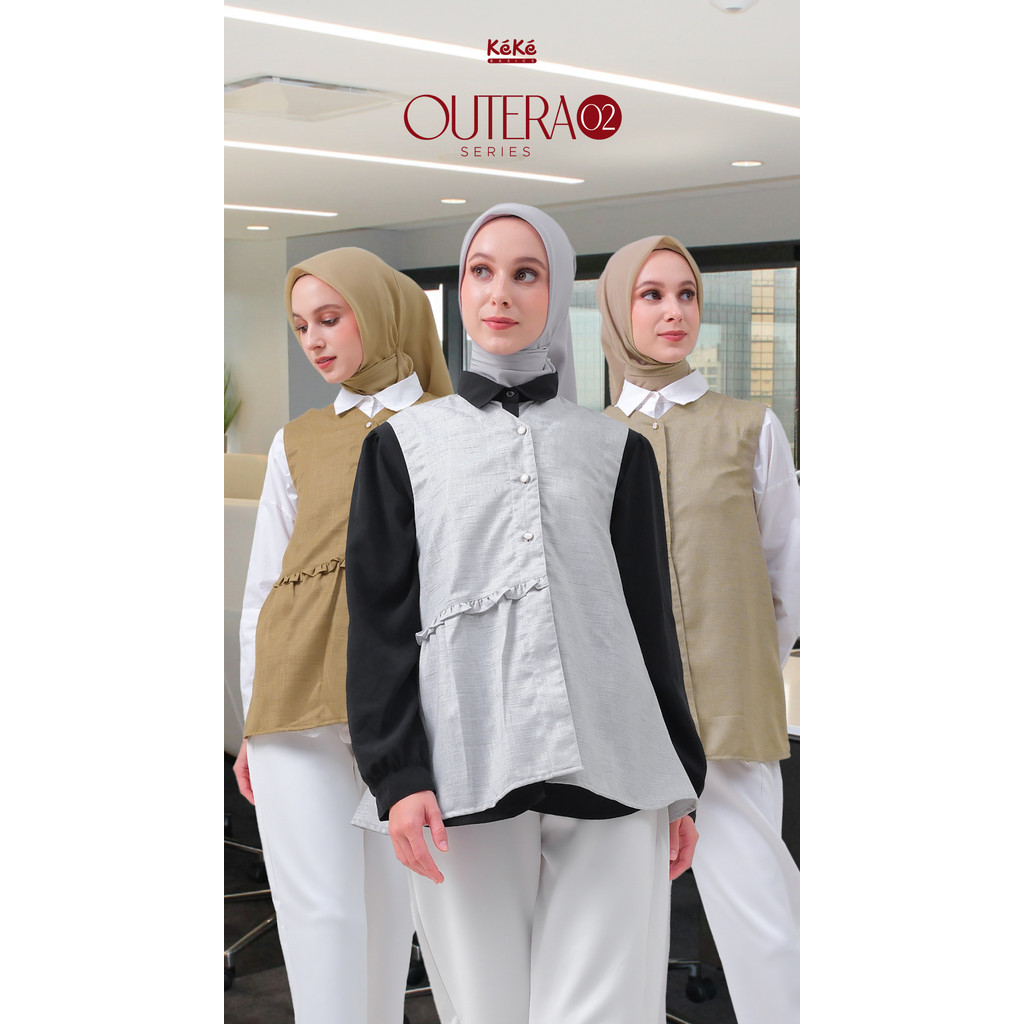 Jual Outer Simple Kekinian Otr Dl Outera 02 Outer Polos Wanita By Keke ...