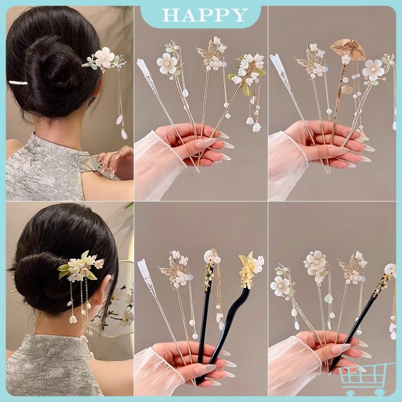 Jual COD Ready Tusuk Konde Bunga Plum Blossom Hairpin Jepit Rambut ...