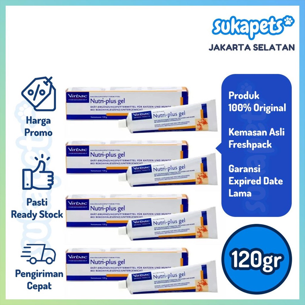 Jual Virbac Nutri Plus Gel Vitamin Untuk Kucing & Anjing 120gr | Shopee ...