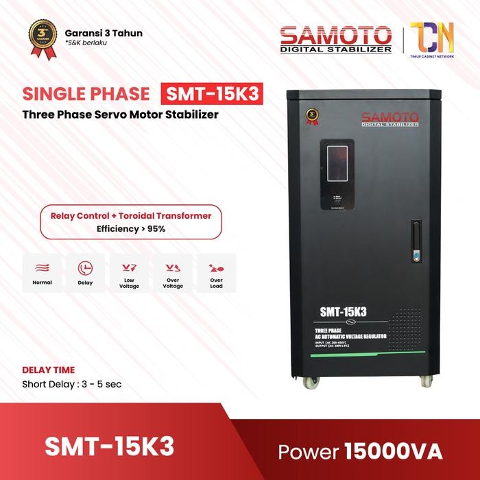 Jual SAMOTO Stabilizer Digital 15KVA 3 Phase Satavolt 15.000VA ...